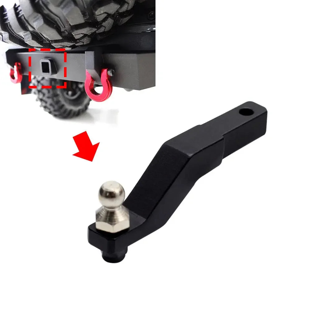 RC Car 1 Pcs Aluminum 1:10 Scale RC Tow Hitch Trailer Hook for 1/10 Rock Car Crawler Rear Bumper TRX4 SCX10 II 86100 D90 CC01 TF