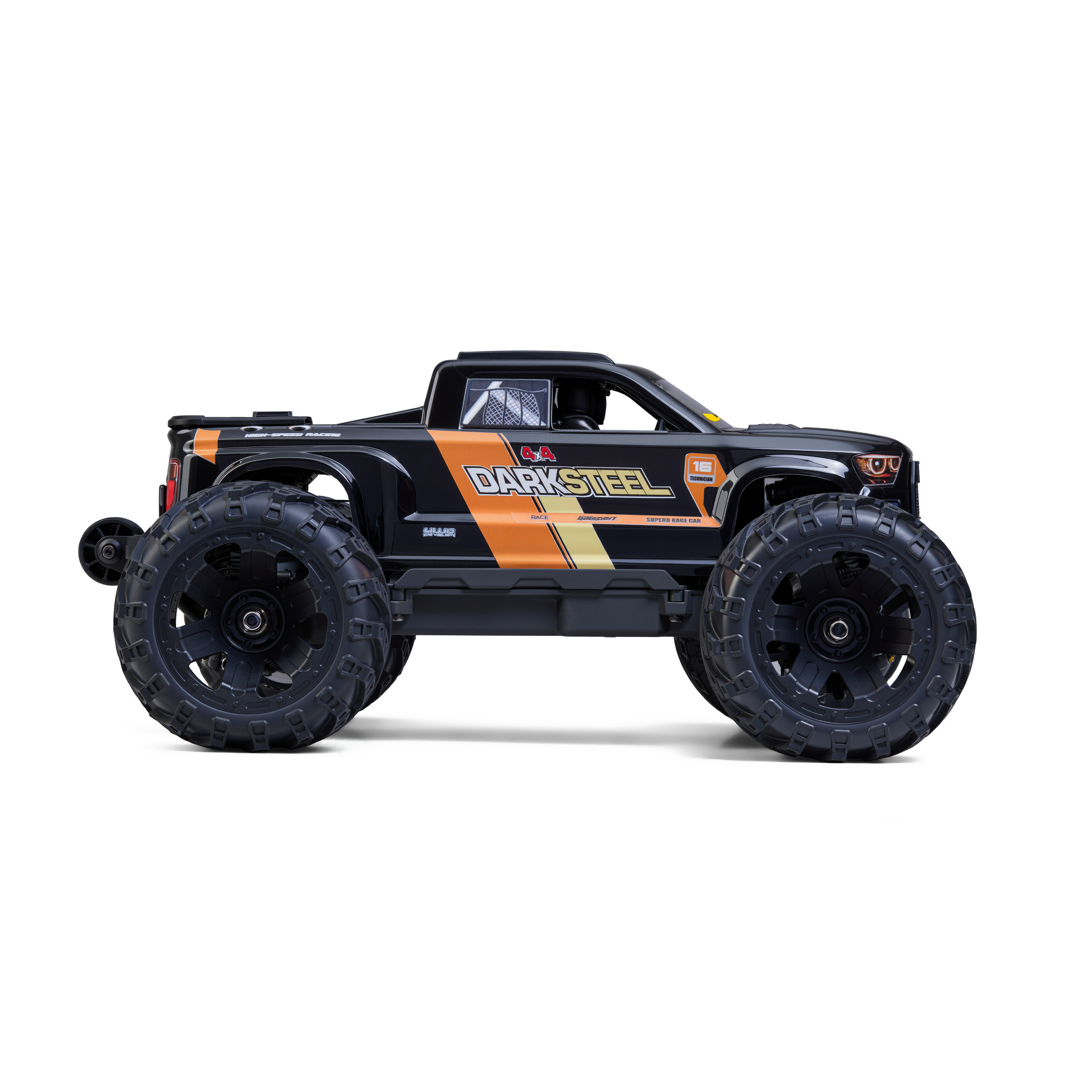 UD1610S 1/16 4X4 RC Monster Truck, RTR, 2S-3S Battery Compatible, 4700KV Brushless Motor