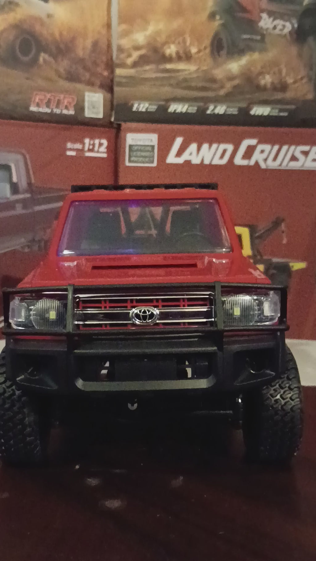 MN Models - MN82T Universal 1/12 Trail Tow Rig RC Car with Mechanical Recovery Crane and 2-Speed Proportional 4WD (Red)