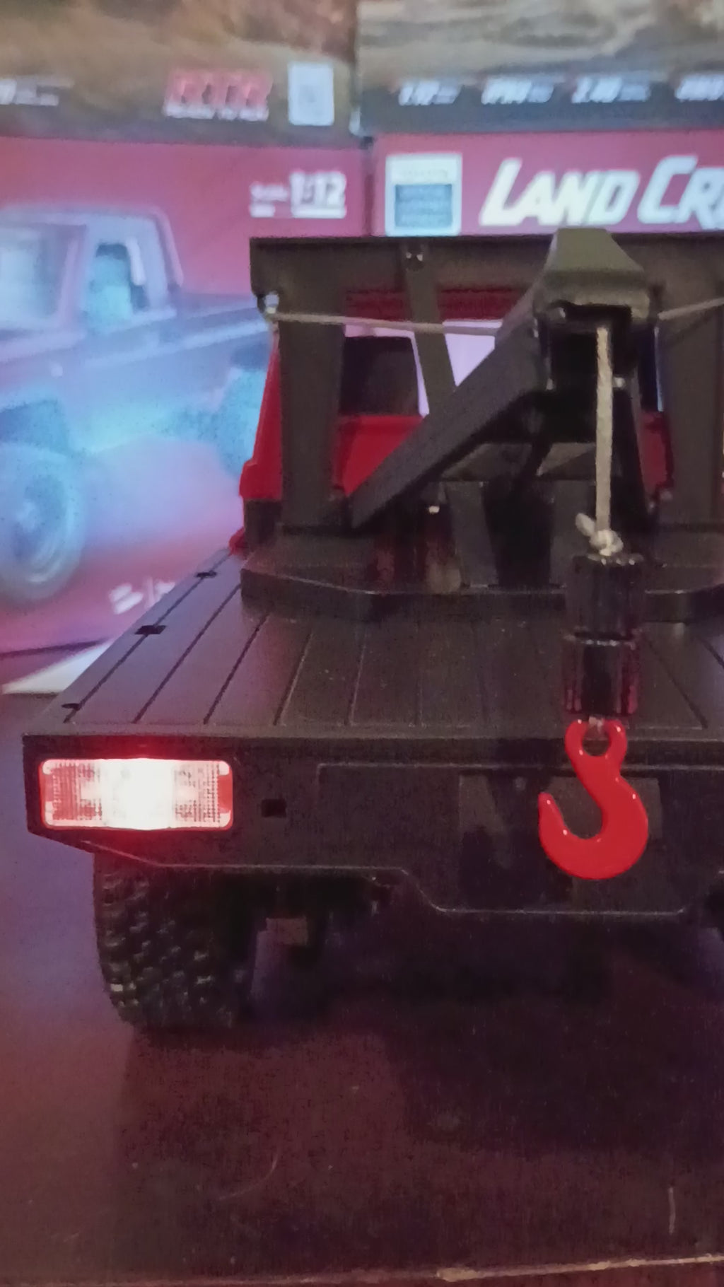 MN Models - MN82T Universal 1/12 Trail Tow Rig RC Car with Mechanical Recovery Crane and 2-Speed Proportional 4WD (Red)