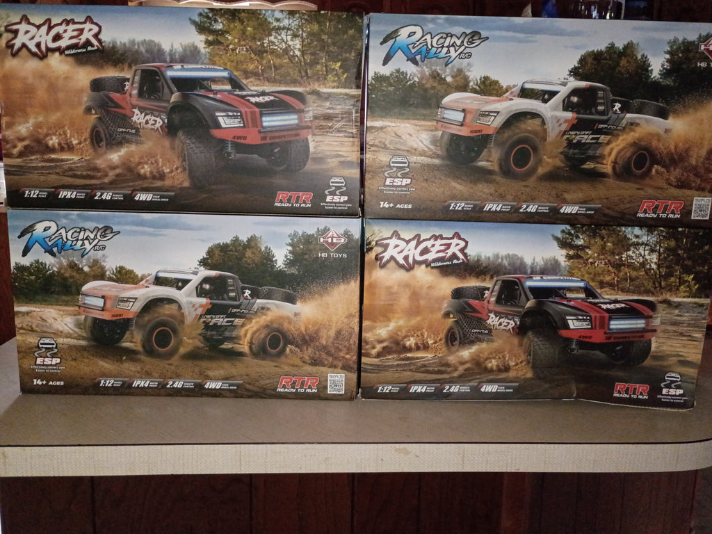 HB Toys Livery Drift Race 1/12 Scale 4WD RC Truck with Smart Gyro Steering Assist & Front/Rear/Roof Light Bar Kit