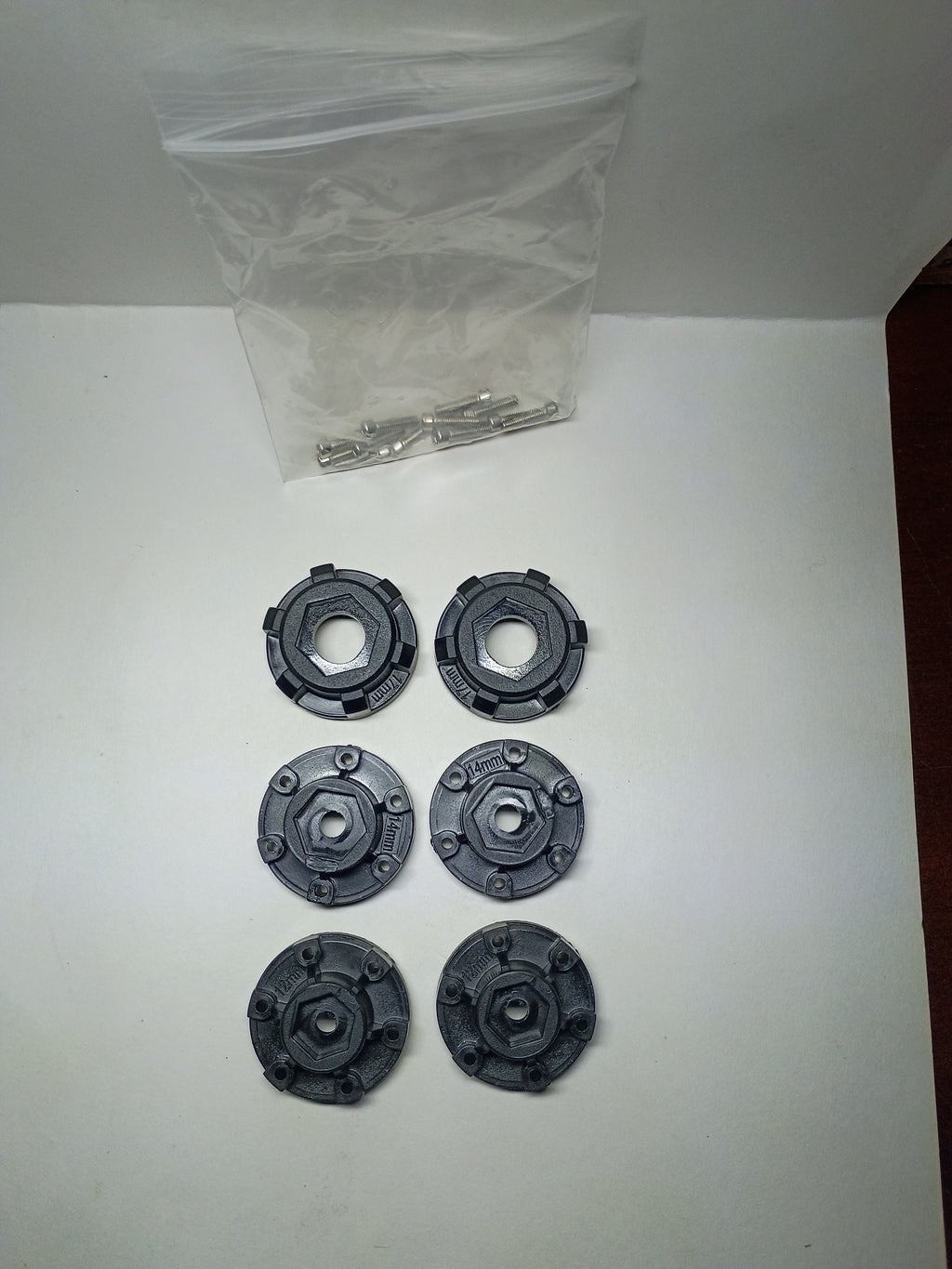 Multi-Hex 1:10 Scale RC Short Course Truck & Desert Crawler Tires with Detachable 12mm/14mm/17mm Hub Adapters (1 Pair)