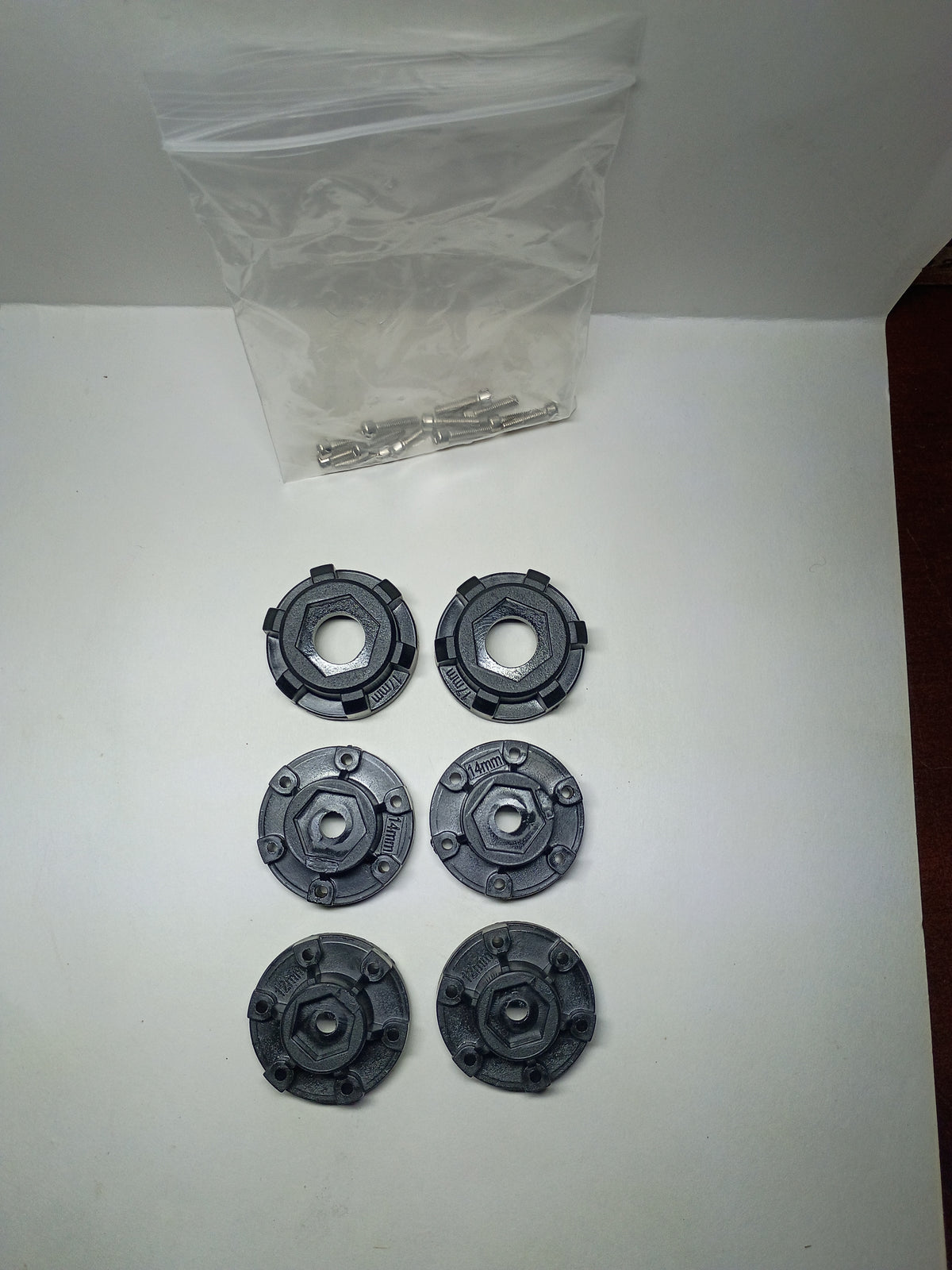 Multi-Hex 1:10 Scale RC Short Course Truck & Desert Crawler Tires with Detachable 12mm/14mm/17mm Hub Adapters (1 Pair)