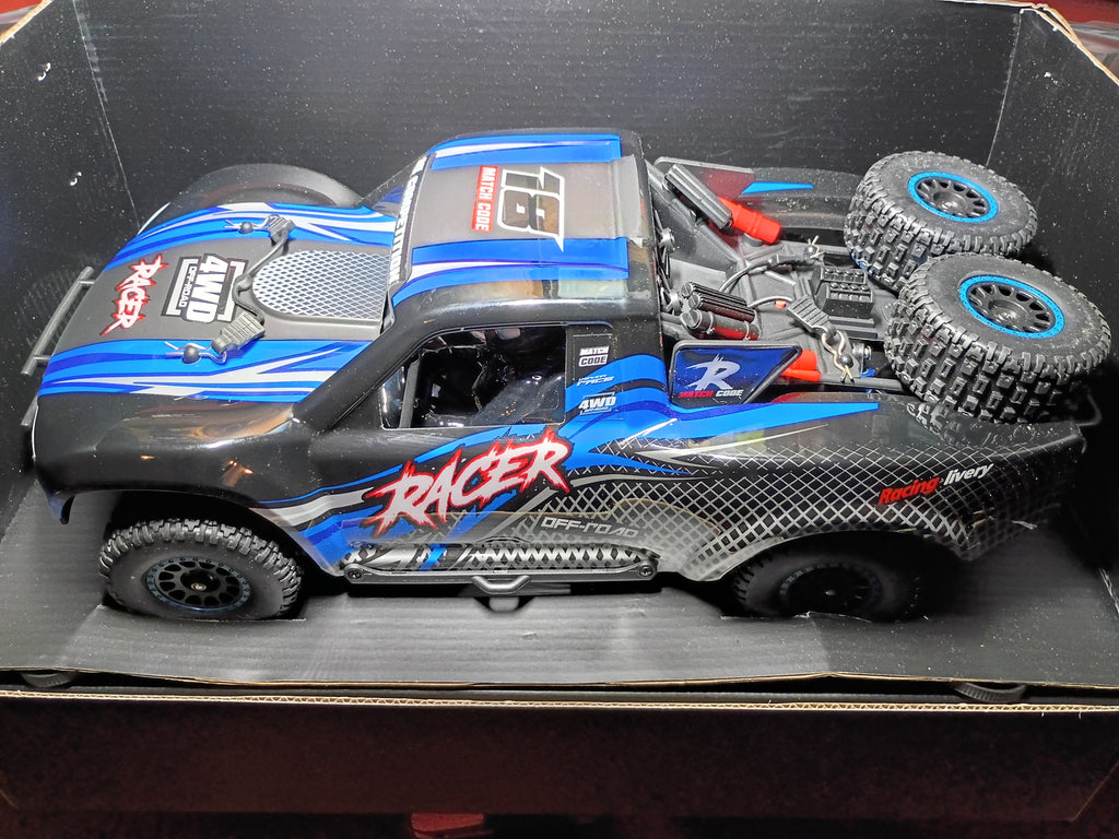 HB Toys Livery Drift Race 1/12 Scale 4WD RC Truck with Smart Gyro Steering Assist & Front/Rear/Roof Light Bar Kit