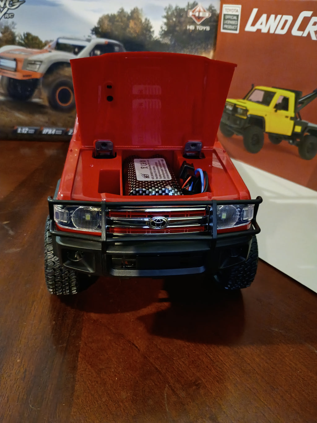 MN Models - MN82T Universal 1/12 Trail Tow Rig RC Car with Mechanical Recovery Crane and 2-Speed Proportional 4WD (Red)