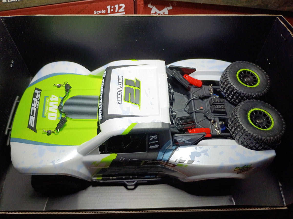 HB Toys Livery Drift Race 1/12 Scale 4WD RC Truck with Smart Gyro Steering Assist & Front/Rear/Roof Light Bar Kit