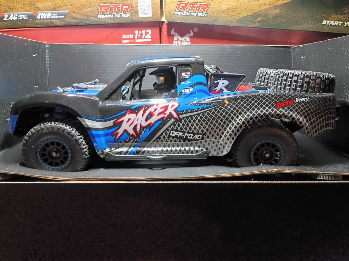 HB Toys Livery Drift Race 1/12 Scale 4WD RC Truck with Smart Gyro Steering Assist & Front/Rear/Roof Light Bar Kit