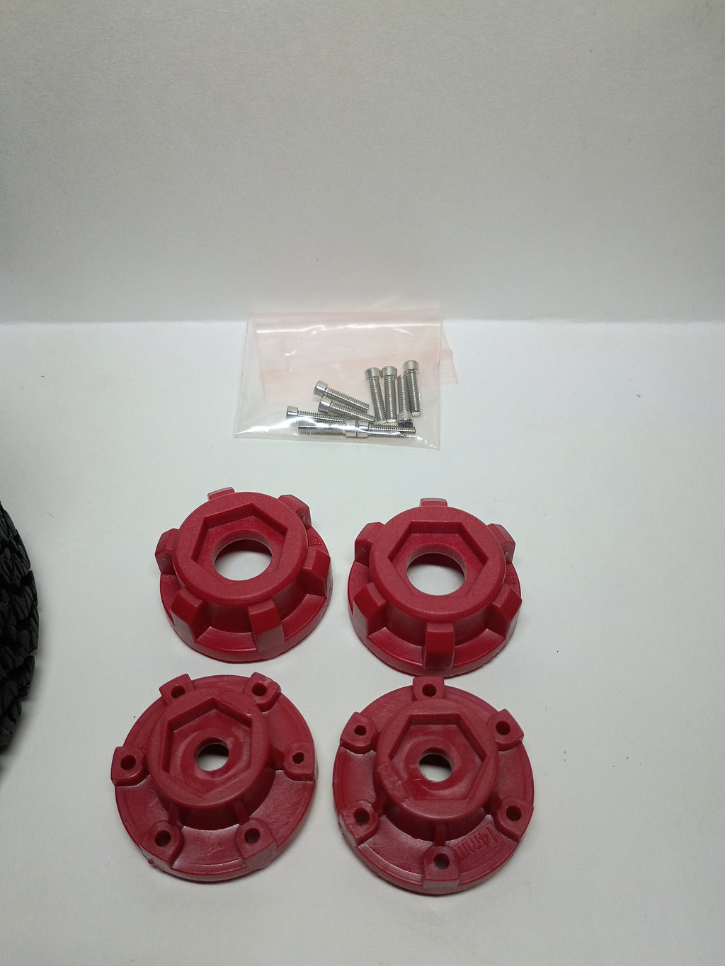 Multi-Hex 1:10 Scale RC Short Course Truck & Desert Crawler Tires with Detachable 12mm/14mm/17mm Hub Adapters (1 Pair)