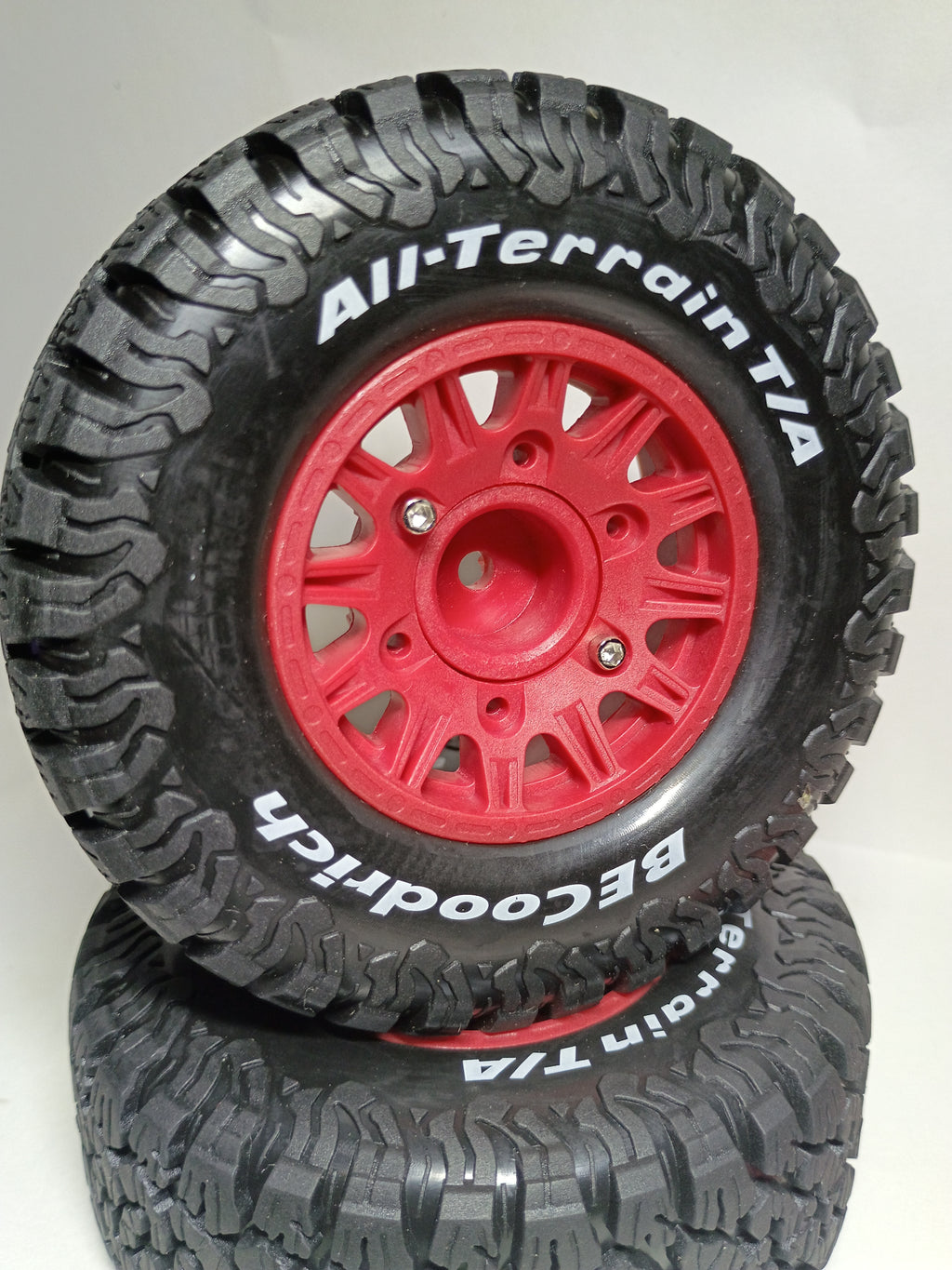 Multi-Hex 1:10 Scale RC Short Course Truck & Desert Crawler Tires with Detachable 12mm/14mm/17mm Hub Adapters (1 Pair)